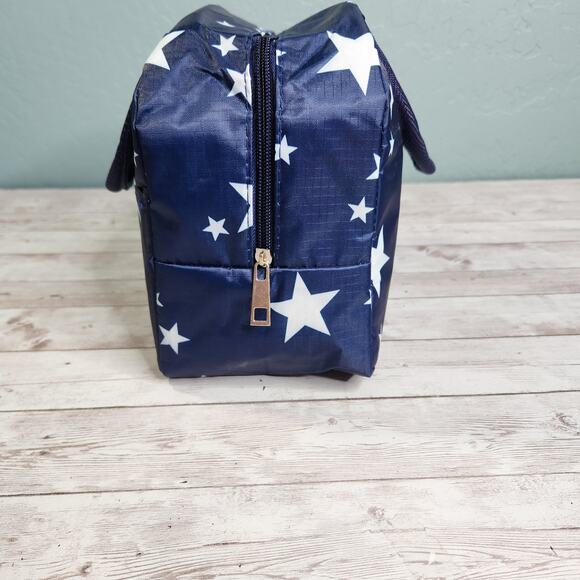 Navy Stars Lunch Bag Cooler Bag NEW - Picture 3 of 9